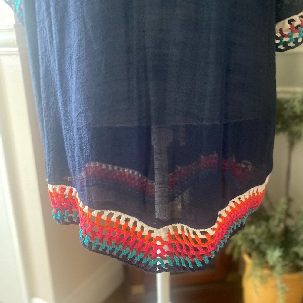 Anandas Collection Crochet Sheer Tunic - image 7